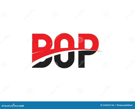 Bop Letter Initial Logo Design Vector Illustration Stock Vector Illustration Of Initial Black