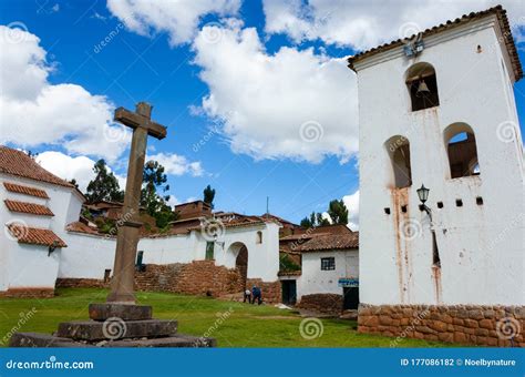 Old Town Of Chinchero Urubamba Peru Stock Photo Image Of Church