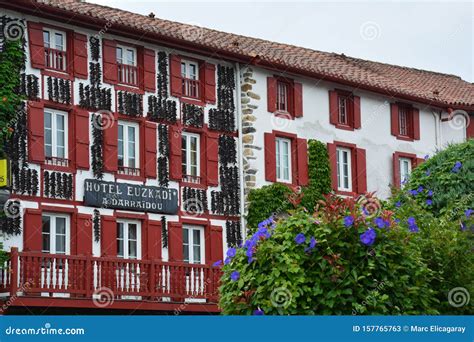 Village Of Espelette In The Basque Country France Editorial Stock Photo