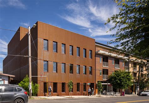 All Wood Mass Timber Building In Portland Oregon Is Wrapped In A Steel Rain Jacket