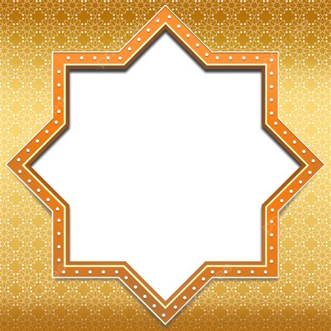 Islamic Twibbon PNG Transparent Gold Islamic Twibbon Gold Islamic