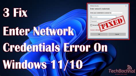 Fix Enter Network Credentials Error On Windows Guide Youtube