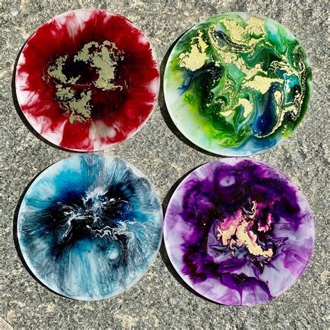 Colorful Coasters 4 Colors Available Mix And Match Coasters Etsy