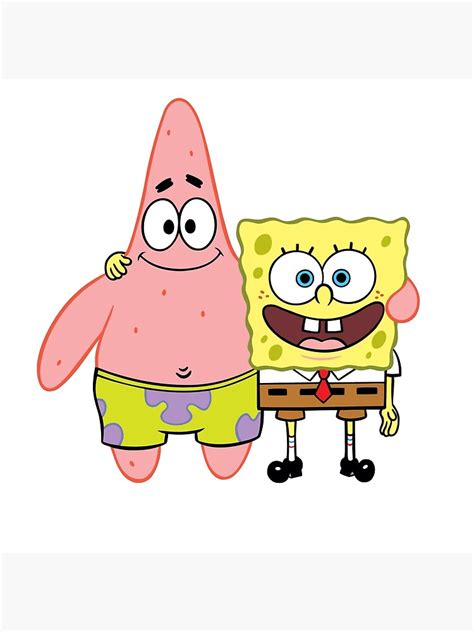 Patrick And Spongebob Poster For Sale By Pavillion1 Redbubble