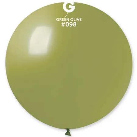 BALÃO DE LÁTEX VERDE OLIVA STANDARD 31 POLEGADAS UNITÁRIO GEMAR 959864U