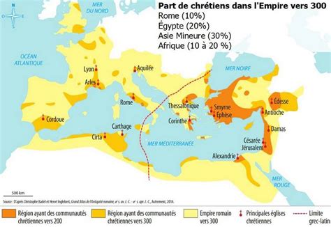 Carte Les Chr Tiens Dans Lempire Romain Entre Et Secondes