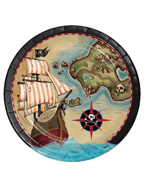 Assiettes En Carton Ile Aux Pirates Cm Vegaooparty