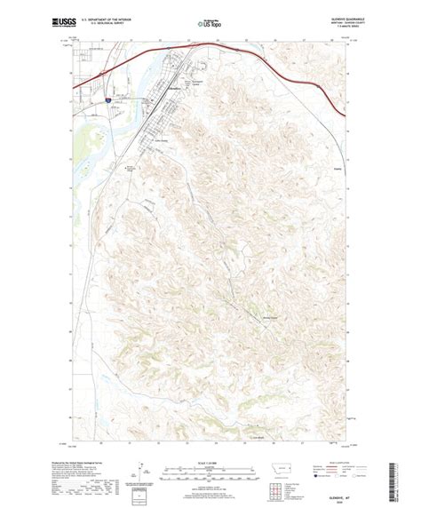 Glendive Mt 2020 24000 Scale Map By United States Geological Survey