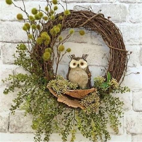 Pin By Janine Demorest Ransom On Wreaths Door Wreaths Fall Owl