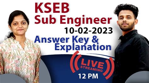 Kseb Sub Engineer Answer Key Analysis Explanation