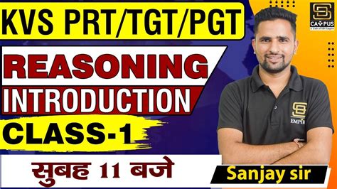 KVS PRT TGT PGT 2023 KVS COMPLETE REASONING By Sanjay Sir Demo