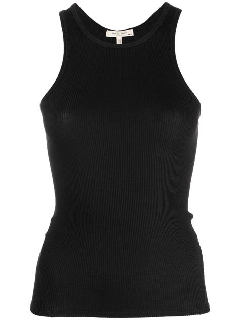 Rag And Bone Ribbed Tank Top Black Farfetch