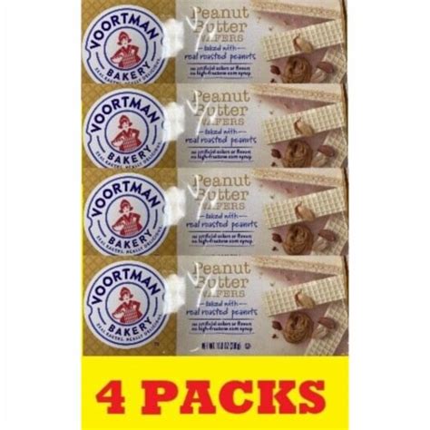 Voortman Peanut Butter Wafers Cookies 10 6 Oz Pack Of 4 Kroger