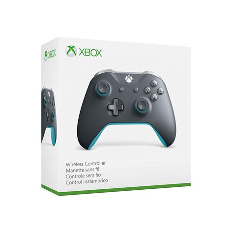 Controle Sem Fio Xbox One S Wireless Bluetooth Grooby Cinza E Azul