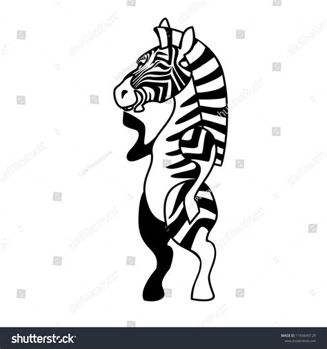 Vector Image Laughing Zebra Standing On Stock Vector Royalty Free