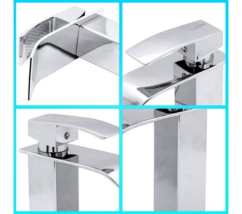 Robinet Salle De Bain Cascade Mitigeur De Lavabo En Laiton Chrom