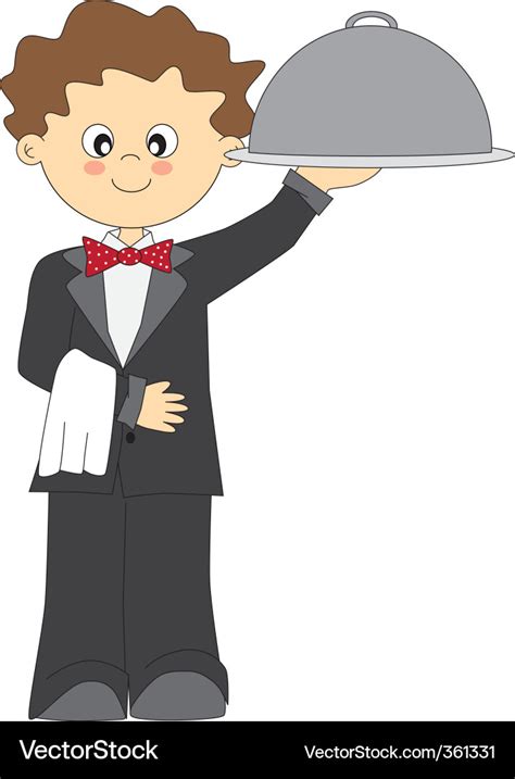 Waiter Royalty Free Vector Image Vectorstock