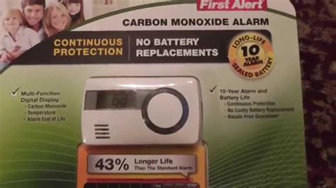 Change Battery First Alert Carbon Monoxide Detector Model C01210 ...