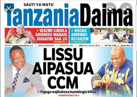 Serikali Yafungulia Magazeti ya Mwanahalisi, Mawio, Mseto na Tanzania Daima - Global Publishers