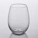 Visions 12 Oz Heavy Weight Clear Plastic Stemless Wine Glass 16 Pack