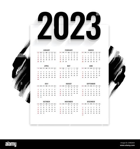 Calendario 2023 Para Imprimir Imágenes Vectoriales De Stock Alamy