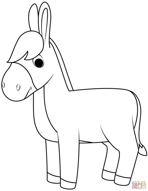 Dibujos De Burro Simple Para Colorear Para Colorear Pintar E Imprimir