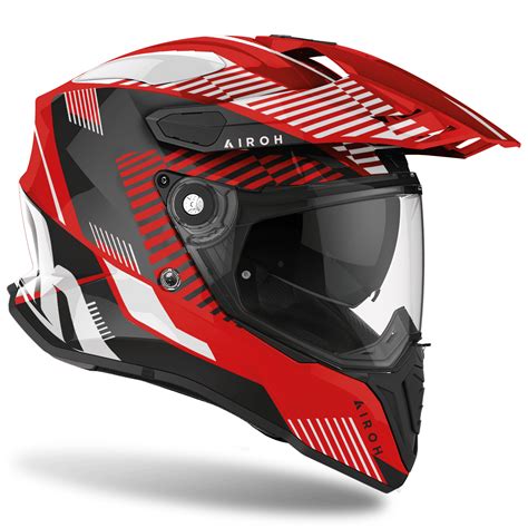 Airoh Commander Boost Vermelho Gloss Capacete Integral Cais Motor