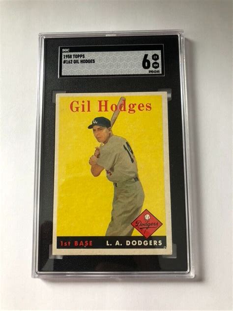 Topps Card Gil Hodges Hof Sgc Just Graded Ebay