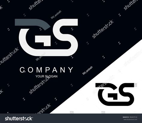 Gs Letter Logo Design Template Vetor Stock Livre De Direitos