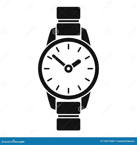 Icono Del Reloj De La Mano Estilo Simple Ilustración del Vector