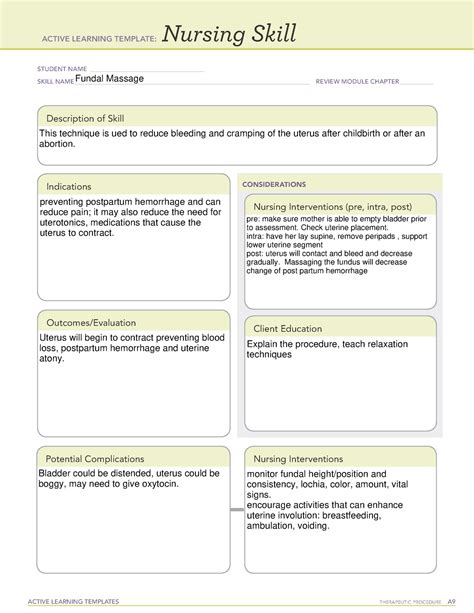 Nursing Active Learning Template