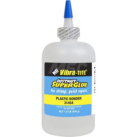 Vibra Tite® Instant Adhesive Glue 1 Lb Bottle Clear Msc Direct