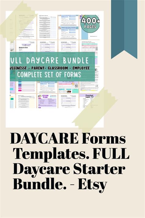 The Day Care Forms Templates Bundle Is Shown