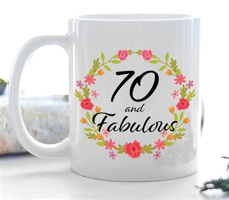 70th Birthday Mug 70 And Fabulous Coffee Mug Birthday Gift Etsy