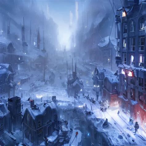 Frostpunk City Trending On Artstation Digital Stable Diffusion