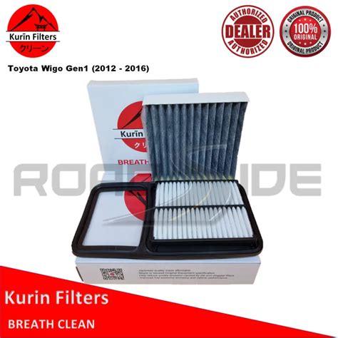 Kurin Combo Filters Air Charcoal Cabin For Toyota Wigo Gen