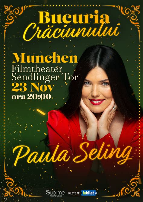 Bilete Munchen Concert De Colinde Cu Paula Seling Bucuria