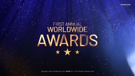 Gold Awards Pack Broadcast Packages Ft Awards And Blue Envato Elements