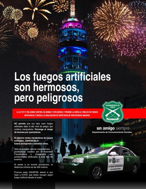 Carabineros realiza campaña preventiva Los Fuego Artificiales Son