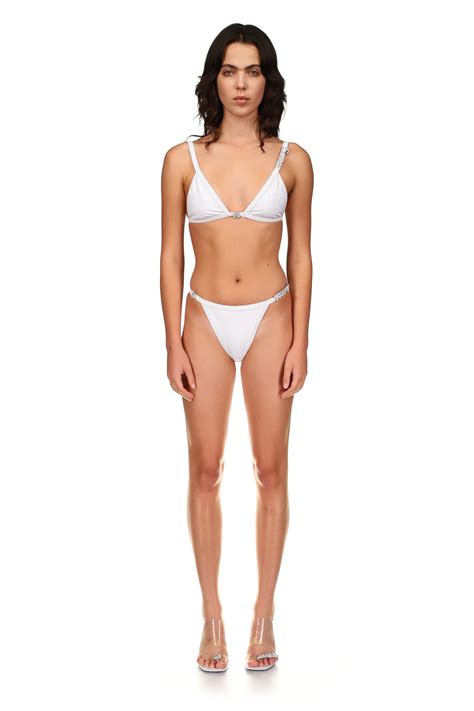 Alexander Wang Crystal Logo Bikini Bottom Reversible