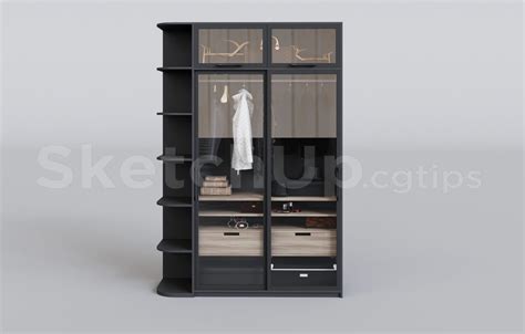 12954 Free Sketchup Wardrobe Model Download