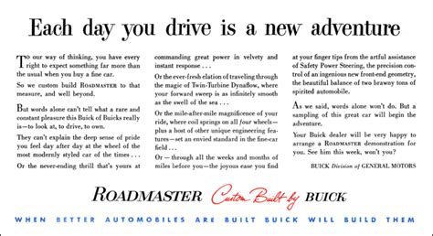 Plan59 Classic Car Art Vintage Ads 1954 Buick Roadmaster