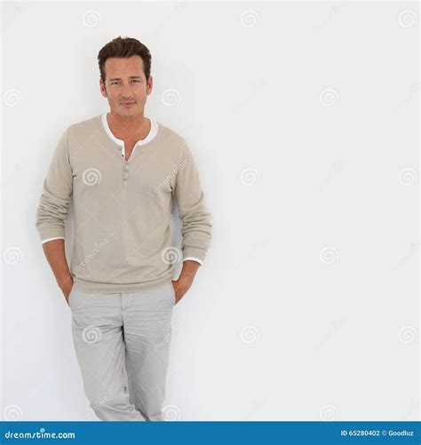 Portrait Of Attractive Mature Man Isolated Stock Photo Image Of Middle Portrait