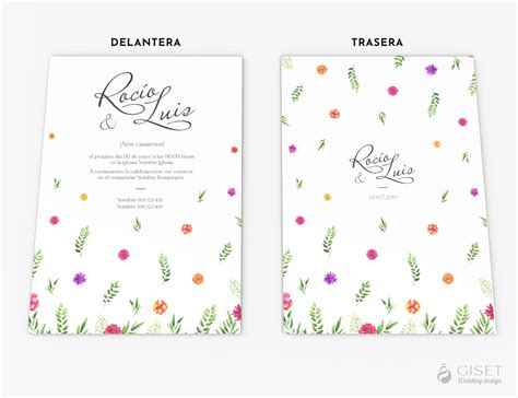 Invitaciones De Boda Con Flores Giset Wedding