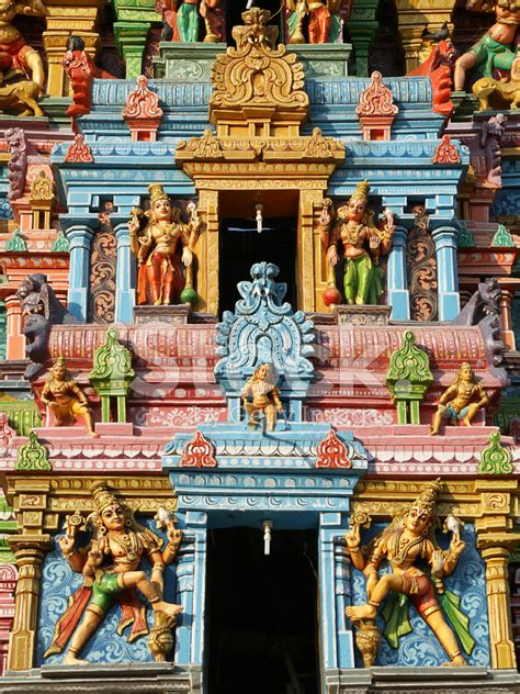 Traditional Statues Of Gods And Goddesses In The Hindu Temple Stock