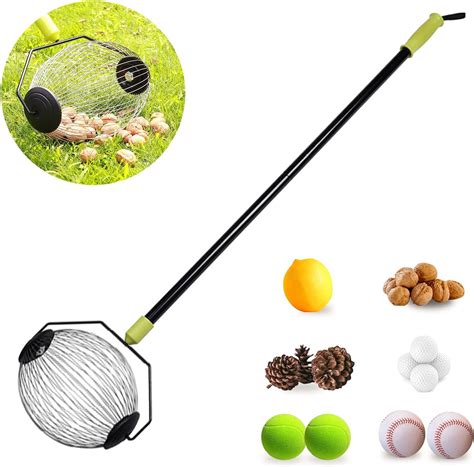 ORIENTOOLS Nut Gatherer Garden Rolling Nut Harvester Picks Up Balls