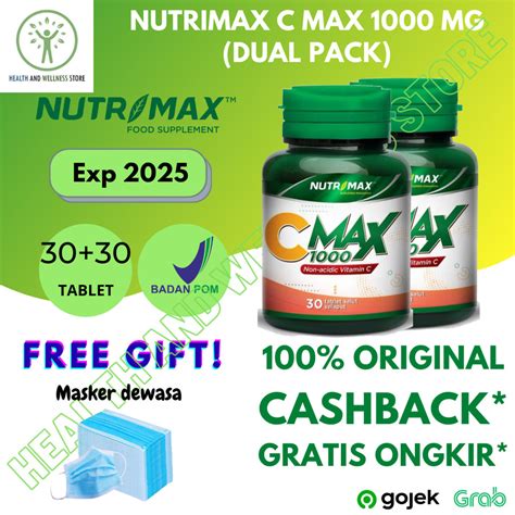 Nutrimax C Max Mg Tablet Vitamin C Vit C Botol Imun Tubuh