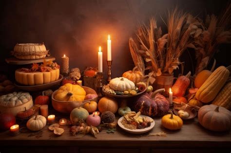 Premium AI Image Autumn Harvest Pumpkin Fall October Generate Ai