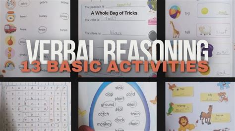 13 Basic Verbal Reasoning Activities Youtube