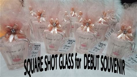 Square Shot Glass Souvenir For Debut Occasion Quick And Easy Handmade Youtube